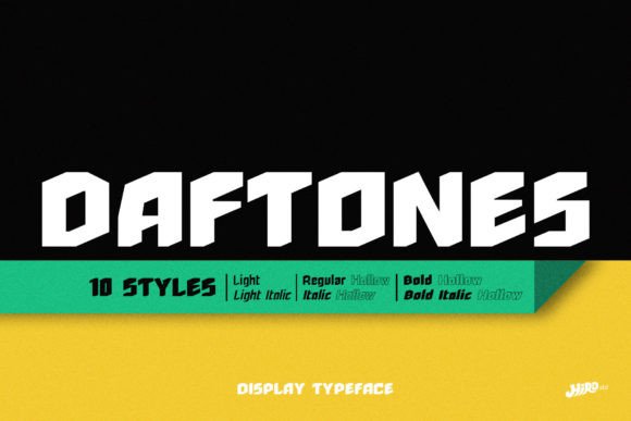 Daftones: A Bold, Modern Display Typeface for Brand Identity