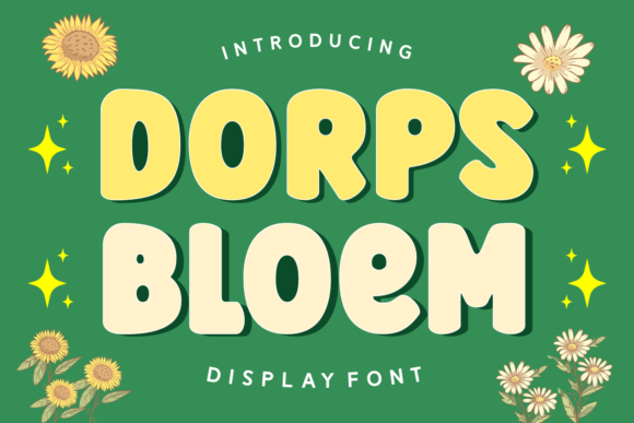 Dorps Bloem: A Playful Display Typeface for Editorial Charm
