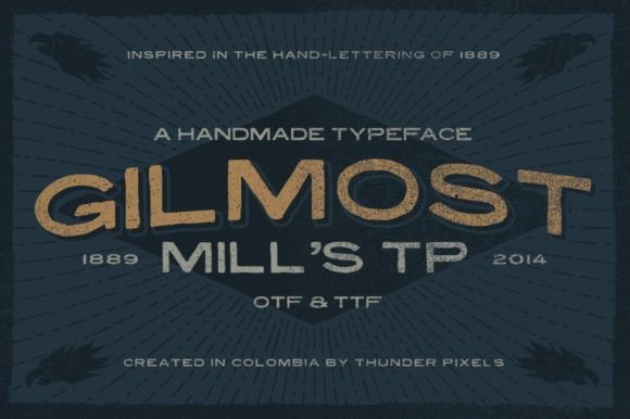 Gilmost Mill s: A Retro Display Font for Digital Branding