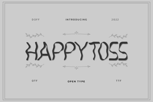 Happy Toss: A Whimsical Display Font for Handmade Brands