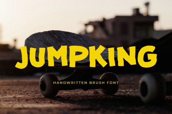 Jumpking: A Bold Handwritten Display Font for Digital Design