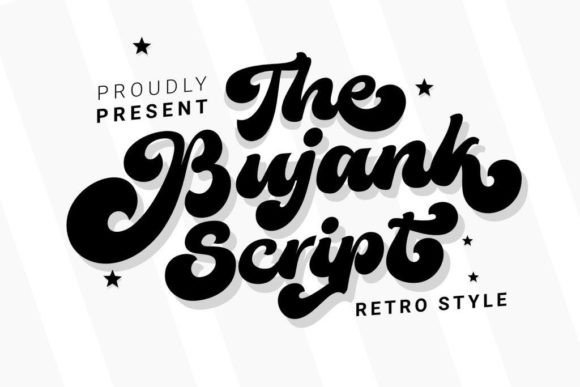 The Bujank Script: A Friendly Retro Display Font for Real Branding